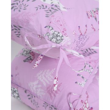 Βαμβακερή Βρεφική Πάντα Κούνιας Unicorn 50x190 12cm Ροζ - 