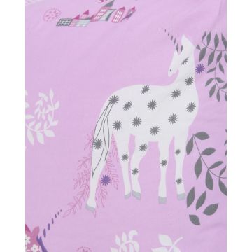 Βαμβακερή Βρεφική Πάντα Κούνιας Unicorn 50x190 12cm Ροζ - 