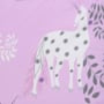 Βαμβακερή Βρεφική Πάντα Κούνιας Unicorn 50x190 12cm Ροζ - 