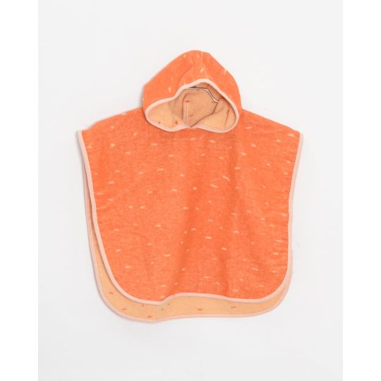 Βαμβακερό Πετσετέ Παιδικό Πόντσο Πισίνας Με Άσπρες Πιτσιλιές Hicky  One Size (45x50cm)