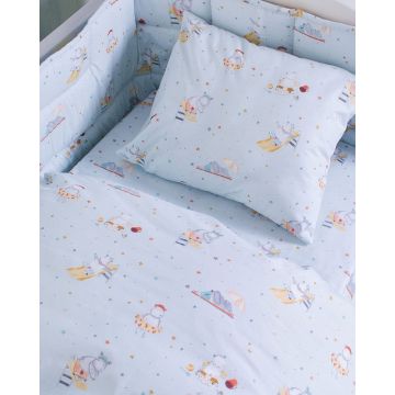 Βαμβακερή Παιδική Επριμέ Μαξιλαροθήκη Cherry Hippo σε 2 Αποχρώσεις 50x70cm 50x70cm