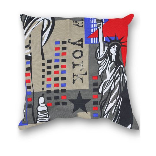 Διακοσμητική Μαξιλαροθήκη New York 65x65cm 65x65cm Γκρι