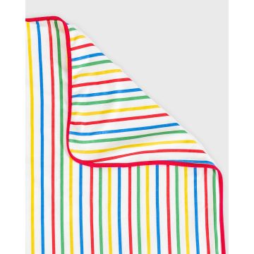 Βρεφική Βαμβακερή Κουβέρτα Λίκνου Ριγέ Baby Hug 90x70cm.  Λίκνου (90x70cm) Multi - 