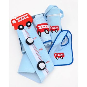 Βρεφικό Βαμβακερό Μέτρο Ύψους με Κέντημα Πυροσβεστικό Όχημα Fire Extinguisher Σιέλ Βρεφικό Βαμβακερό Μέτρο Ύψους με Κέντημα Πυροσβεστικό Όχημα Fire Extinguisher Σιέλ