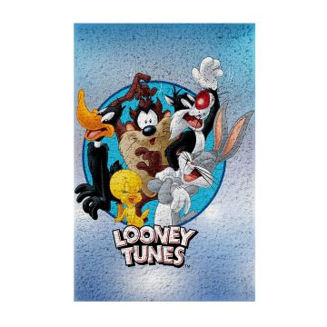 Παιδικό Χαλί Looney Tunes Warner Bros σε 2 Διαστάσεις Σιέλ - 