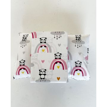 Βαμβακερό Σετ 3 Τεμαχίων Παιδικά Σεντόνια Sweet Panda 160x260cm Μονή (160x260cm) - 