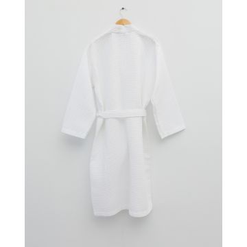 3D Πικέ Cotton Waffle Unisex Μπουρνούζι Fitz 280gsm Άσπρο - 