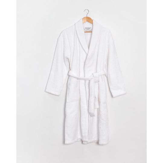 Βαμβακερό Πετσετέ Μπουρνούζι με Πικέ Γιακά Capital