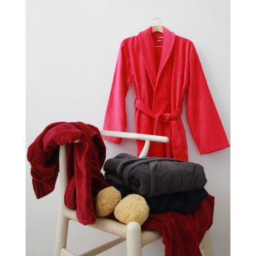 Μονόχρωμο Βαμβακερό Βελουτέ Μπουρνούζι L/XL Berlin L/XL