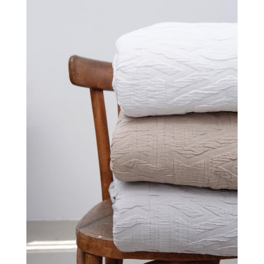 3D Βαμβακερή Ανάγλυφη Πετροπλυμένη Πετσέτα Desiree σε 4 Αποχρώσεις