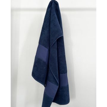 Βαμβακερή Πετσέτα Πισίνας με Φάσα Marinero 80x200cm Μπουρνουζοπετσέτα | 80x200cm Μπλε Σκούρο