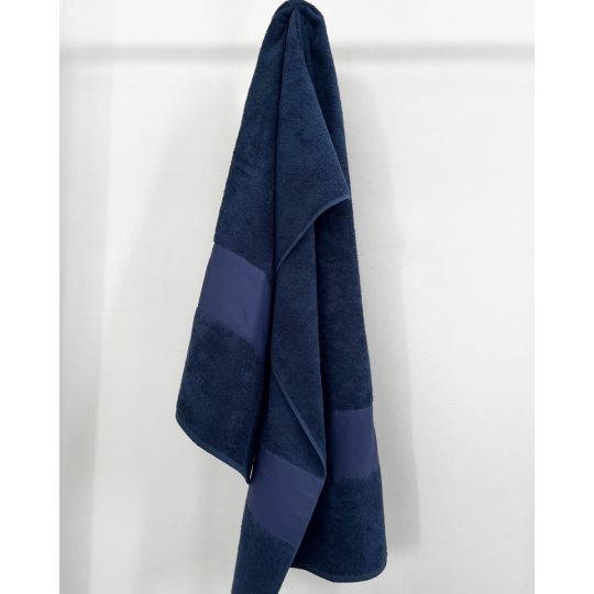 Βαμβακερή Πετσέτα Πισίνας με Φάσα Marinero 80x200cm Μπουρνουζοπετσέτα | 80x200cm Μπλε Σκούρο