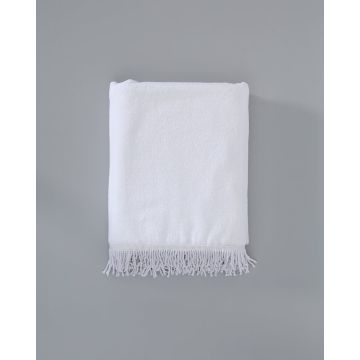 Πετσέτα με Κρόσσια Caipirinha 90x150cm Μπάνιου | 90x150cm Άσπρο - 