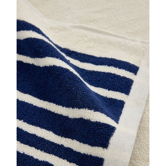 Βαμβακερή Πετσέτα με Μπλε Ρίγες Katy Stripes 650gsm