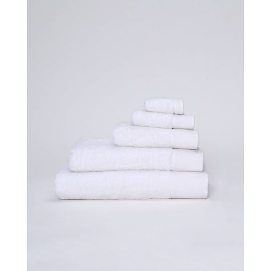 Βαμβακερή Λευκή Ξενοδοχειακή Πετσέτα με Φαρδιά Πικέ Φάσα Capital 700gsm Άσπρο