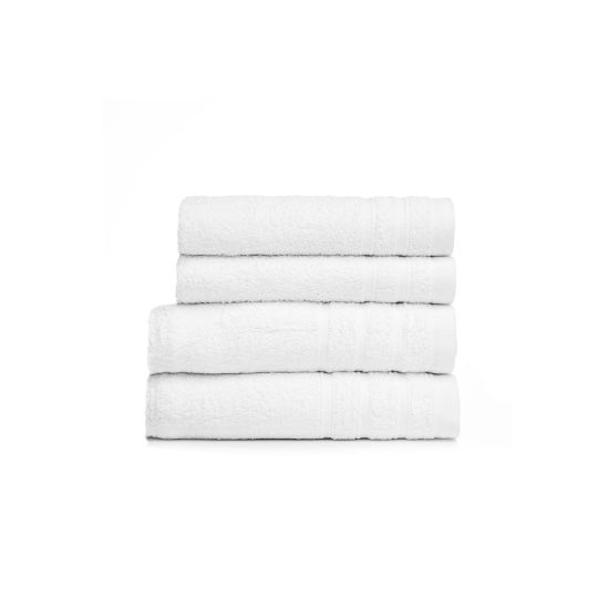 Βαμβακερή Λευκή Ξενοδοχειακή Πετσέτα Charm 500gsm Άσπρο