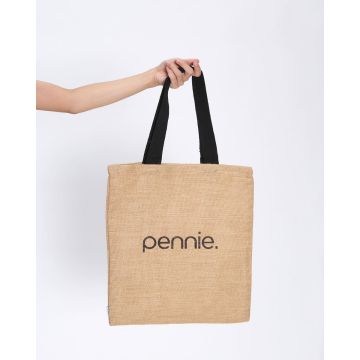 Οικολογική Tote Bag Φυσική Γιούτα Anabella 40x45cm Μπεζ - 