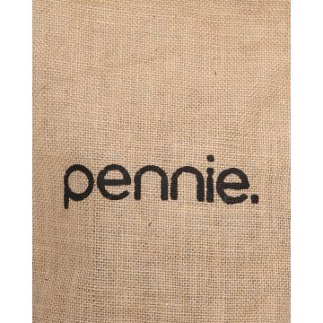 Οικολογική Tote Bag Φυσική Γιούτα Anabella 40x45cm Μπεζ - 