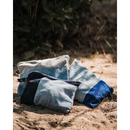 Βαμβακερό Βελουτέ Ανθρακί Νεσεσέρ με Φάσα Nerea 18x24cm One Size (18x24cm)