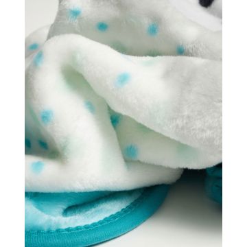 Βρεφική Βελουτέ Κουβέρτα Κούνιας Bear Prince με Ψηφιακή Εκτύπωση 100x140cm Κούνιας (100x140cm) Σιέλ - 