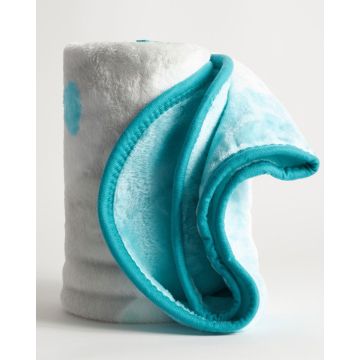 Βρεφική Βελουτέ Κουβέρτα Κούνιας Bear Prince με Ψηφιακή Εκτύπωση 100x140cm Κούνιας (100x140cm) Σιέλ - 