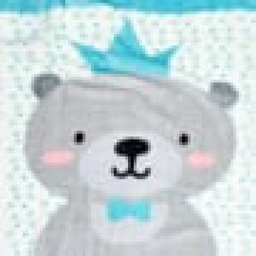 Βρεφική Βελουτέ Κουβέρτα Κούνιας Bear Prince με Ψηφιακή Εκτύπωση 100x140cm Κούνιας (100x140cm) Σιέλ - 