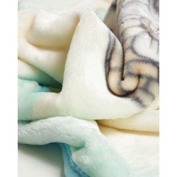 Βρεφική Βελουτέ Κουβέρτα Κούνιας Air Balloon με Ψηφιακή Εκτύπωση 100x140cm Κούνιας (100x140cm) Άκουα - 