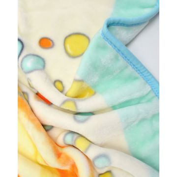 Βρεφική Βελουτέ Κουβέρτα Κούνιας Air Balloon με Ψηφιακή Εκτύπωση 100x140cm Κούνιας (100x140cm) Άκουα - 