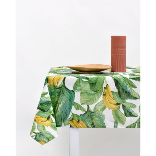 Τραπεζομάντηλο Σχέδιο Φύλλα Green Leaves