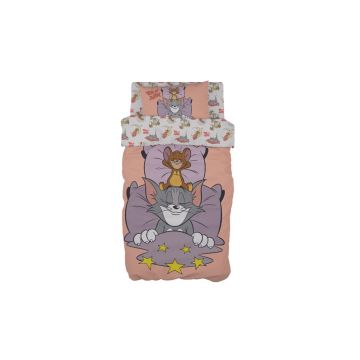 Σετ 3 Τεμαχίων Παιδικά Σεντόνια Tom & Jerry Warner Bros 165x250cm Μονή (165x250cm)