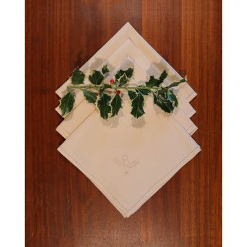 Λινή Πετσέτα Φαγητού Kelly Bo Maison 40x40cm 40x40cm Εκρού - 