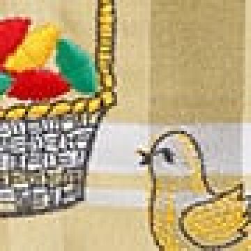 Καρώ Τραβέρσα Κέντημα Καλάθι 40x180cm Soho Τραβέρσα (40x180cm) Μπεζ - 