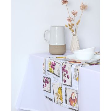 Τραβέρσα με Σχέδιο Φρούτα Recipe Fruits Τραβέρσα (45x170cm) Multi