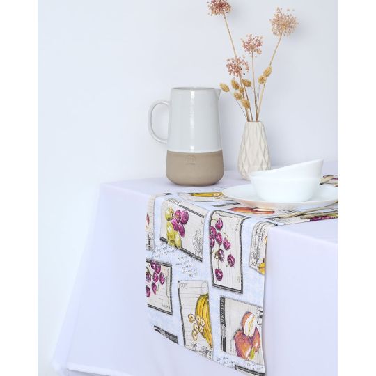 Τραβέρσα με Σχέδιο Φρούτα Recipe Fruits Τραβέρσα (45x170cm) Multi