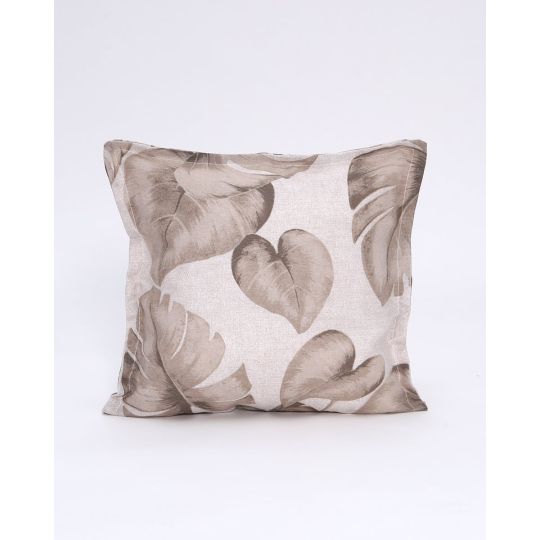 Διακοσμητική Μπεζ Μαξιλαροθήκη Monstera 40x40cm 40x40cm Μπεζ