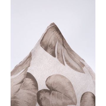 Διακοσμητική Μπεζ Μαξιλαροθήκη Monstera 40x40cm 40x40cm Μπεζ - 