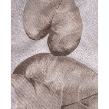 Διακοσμητική Μπεζ Μαξιλαροθήκη Monstera 40x40cm 40x40cm Μπεζ - 