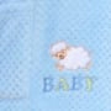 Χειμερινό Παιδικό Πόντσο Coral Fleece με Κέντημα Sweet Dreams Baby 60x65cm One Size (60x65cm) Σιέλ - 