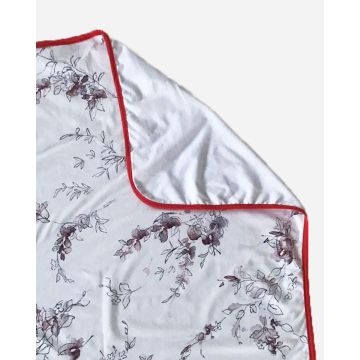 Βρεφική Βαμβακερή Κουβέρτα Λίκνου με Καφέ Κλαδιά Baby Hug 90x70cm.  Λίκνου (90x70cm) Άσπρο - 