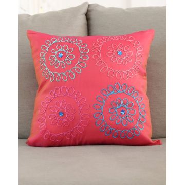 Διακοσμητική Φούξια Μαξιλαροθήκη Ταφτάς Baira 40x40cm 40x40cm Φούξια