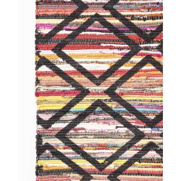 Folklore Βαμβακερό Χαλί Κουρελού Ψηφιακή Εκτύπωση Kerala 90x150cm 90x150cm Multi - 
