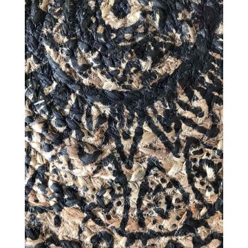 Ψάθα Πλεκτό Οικολογικό Στρογγυλό Χαλί Γιούτας Gimlet Design 3 Φ60cm Διάμετρος 60cm - 