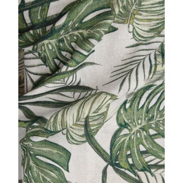Λινό Εμπριμέ Τραπεζομάντηλο Monstera  12 ατόμων (165 x 280cm) - 