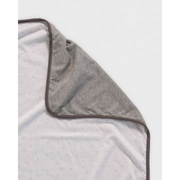 Βρεφική Βαμβακερή Κουβέρτα Λίκνου ABC Baby Hug 90x70cm.  Λίκνου (90x70cm) Γκρι - 