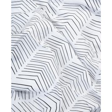 Βαμβακοσατέν Κομποζέ Ζεύγος Oxford Μαξιλαροθήκες Σχέδιο Ψαροκόκκαλο-Πουά Nights 50x70+5cm 50x70 5cm - 