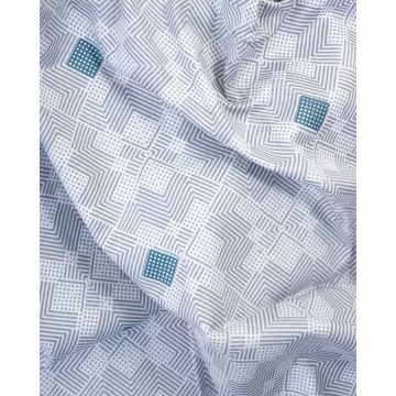 Βαμβακοσατέν Κομποζέ Ζεύγος Oxford Μαξιλαροθήκες Σχέδιο Γκρι-Σκ. Γκρι Καρό Nights 50x70+5cm 50x70 5cm - 