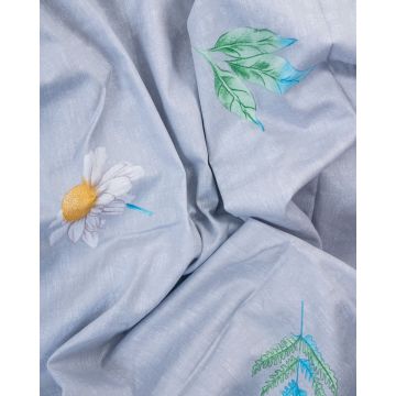 Βαμβακοσατέν Κομποζέ Ζεύγος Oxford Μαξιλαροθήκες Εμπριμέ Λιλά-Ριγέ Nights 50x70+5cm 50x70 5cm - 