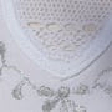 Βαμβακερό Ασημί Πουγκί Μπομπονιέρας με Δαντέλα & Κέντημα Καρδιά Lux Bo Maison 17x11.5cm One Size (17x11.5cm) - 