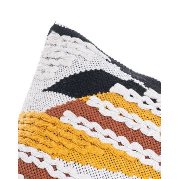 Boho Βαμβακερή Εμπριμέ Μακραμέ Μαξιλαροθήκη Φιγούρας Arun 45x45cm 45x45cm Multi - 