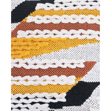 Boho Βαμβακερή Εμπριμέ Μακραμέ Μαξιλαροθήκη Φιγούρας Arun 45x45cm 45x45cm Multi - 